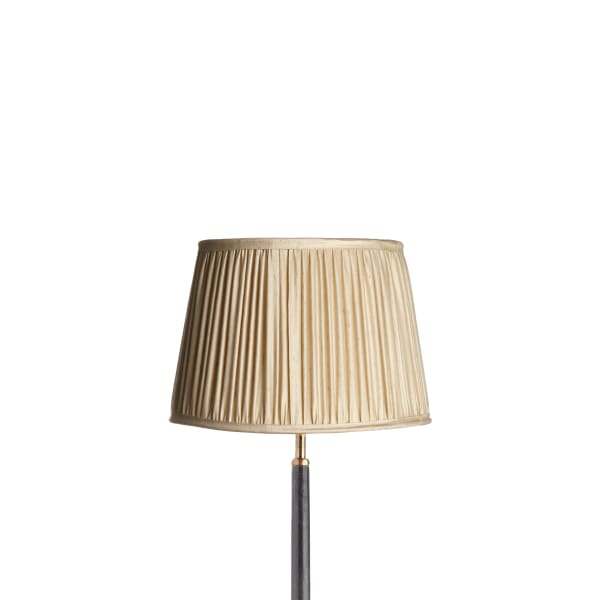 30cm straight empire gathered lampshade in sand silk