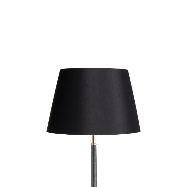 35cm straight empire lampshade in black silk with glasgow gold interior