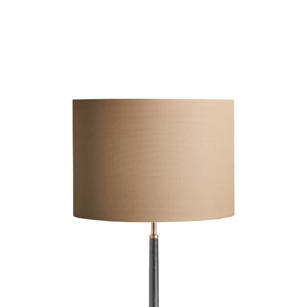 35cm drum lampshade in taupe dupion silk