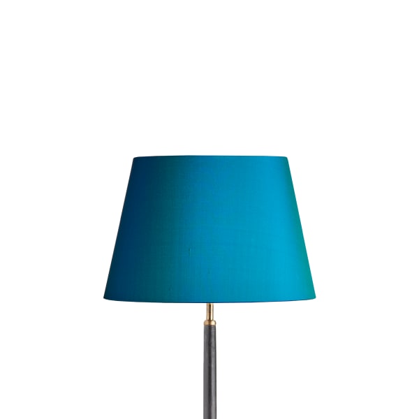 35cm straight empire lampshade in peacock dupion silk