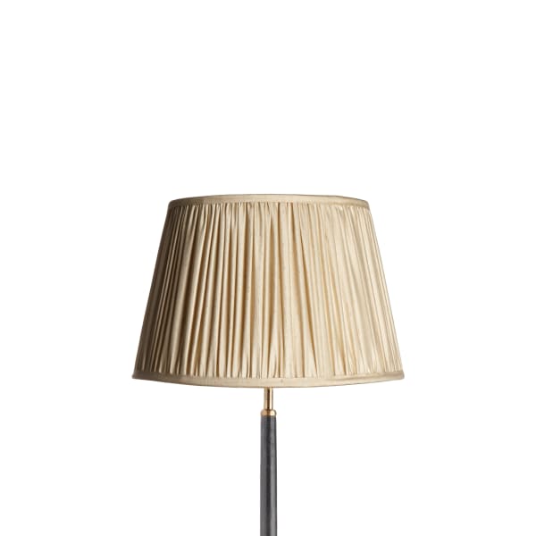 35cm straight empire gathered lampshade in sand silk