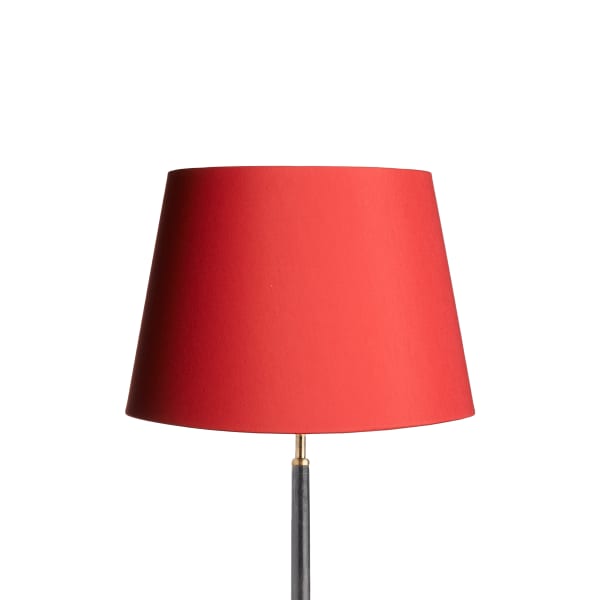 40cm straight empire lampshade in red silk with glasgow gold interior