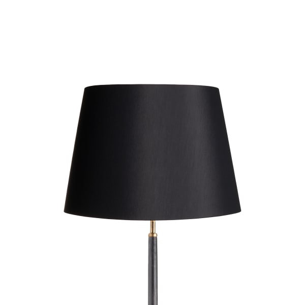 40cm straight empire lampshade in black silk with glasgow gold interior