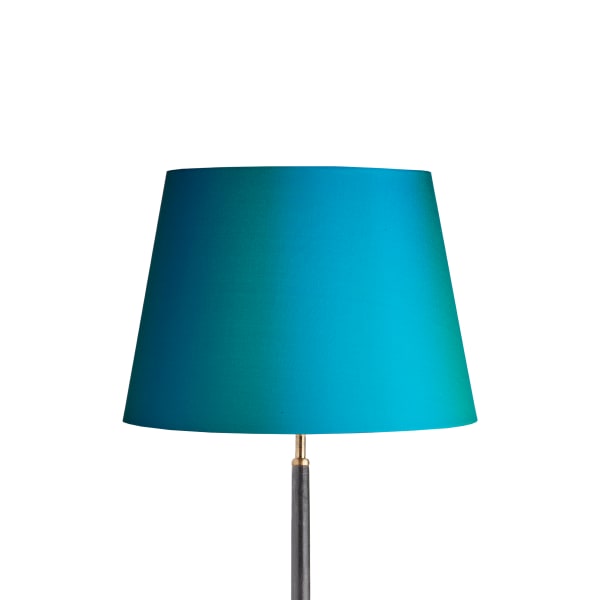 40cm straight empire lampshade in peacock dupion silk