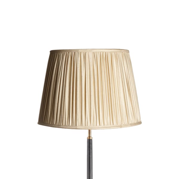 40cm straight empire gathered lampshade in sand silk