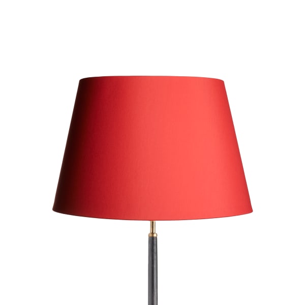 45cm straight empire lampshade in red silk with glasgow gold interior