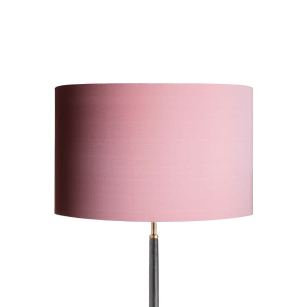 45cm drum lampshade in antique rose dupion silk