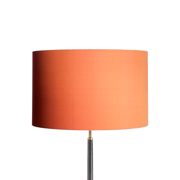 45cm drum lampshade in saffron dupion silk