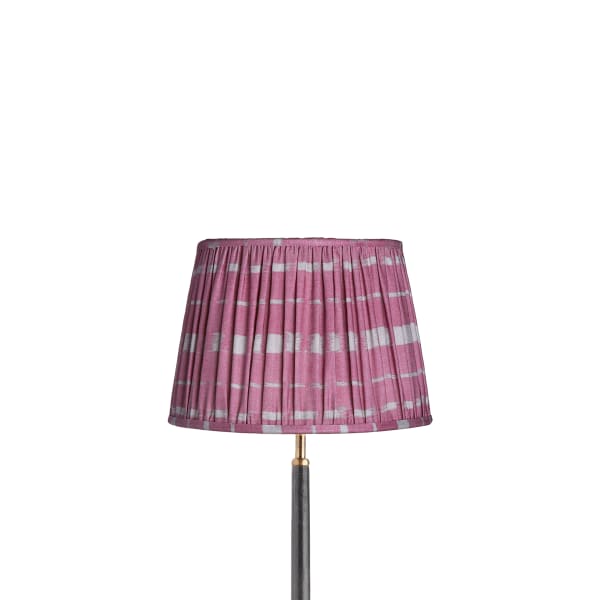 30cm straight empire gathered lampshade in rose printed denim