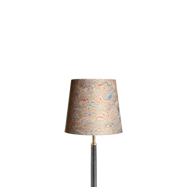 20cm Tall Tapered hand made marbled paper shade in Golden piave