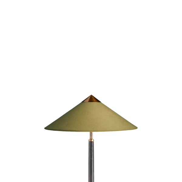 35cm cone shade in forest green velvet