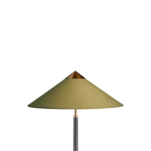 35cm cone shade in forest green velvet