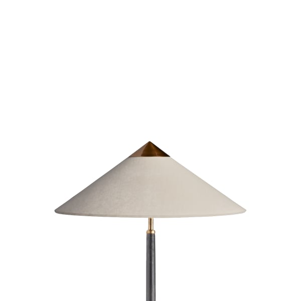 45cm cone shade in not quite white velvet