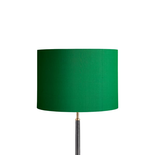 35cm drum lampshade in emerald dupion silk