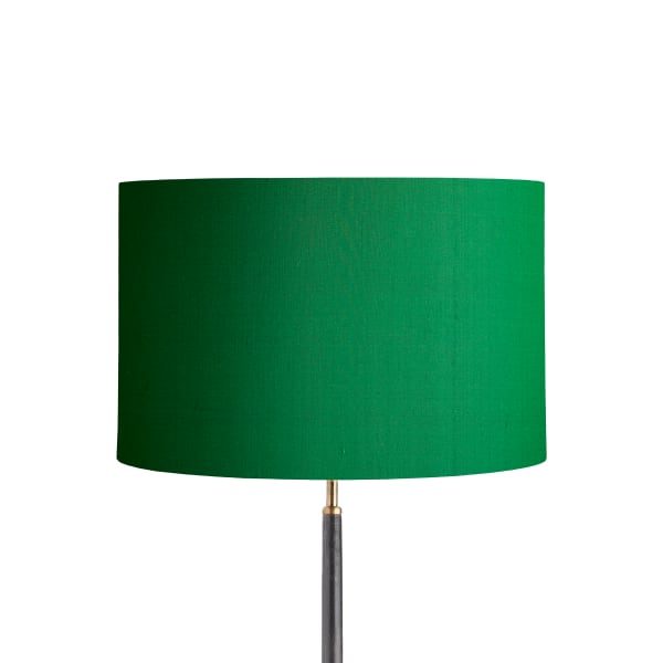 45cm drum lampshade in emerald dupion silk