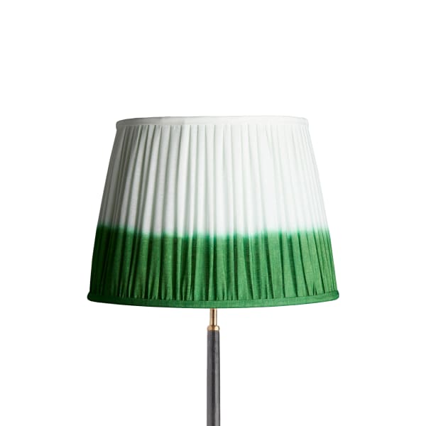 40cm straight empire shade in green shibori linen