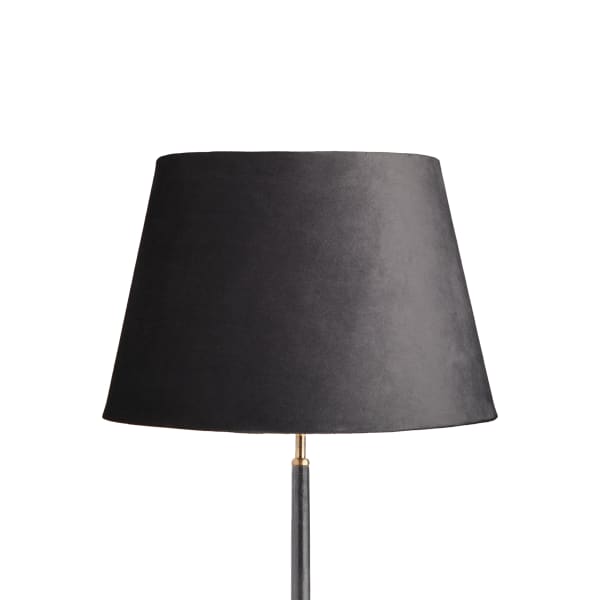35cm tall tapered shade in silvery grey velvet