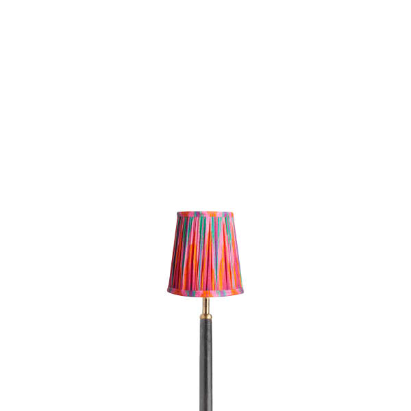 12cm tall tapered shade with candle clip in pink Ikat by Matthew Williamson