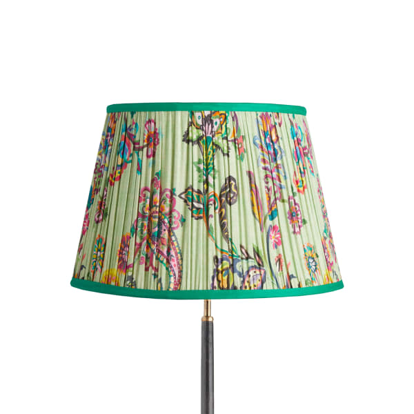 45cm straight empire shade in in green Paisley by Matthew Williamson