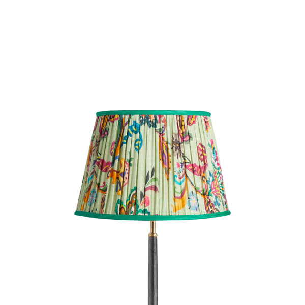 35cm straight empire shade in green Paisley by Matthew Williamson