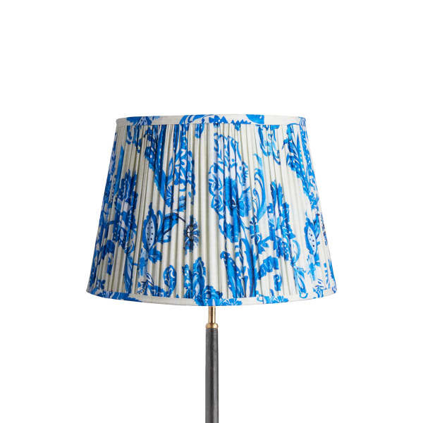 40cm straight empire shade in blue and white Paisley by Matthew Williamson