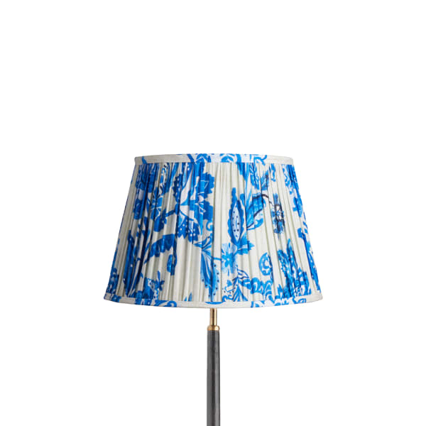 35cm straight empire shade in blue and white Paisley by Matthew Williamson