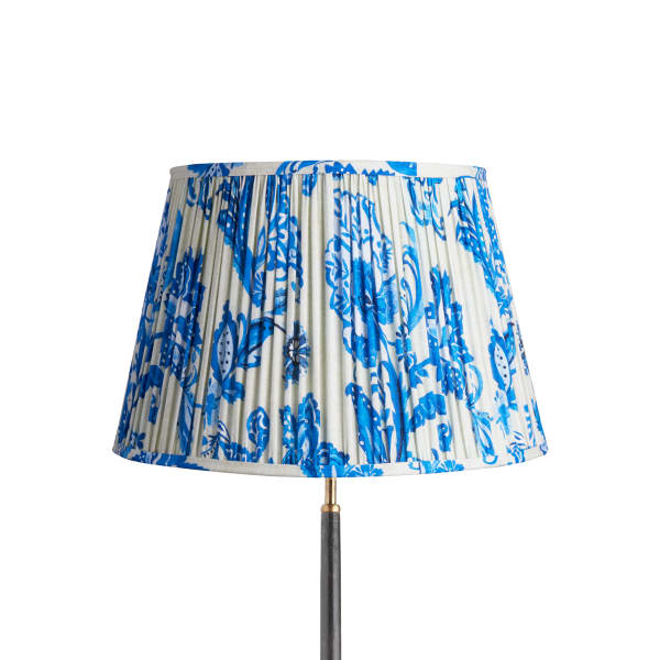 45cm straight empire shade in in blue and white Paisley by Matthew Williamson