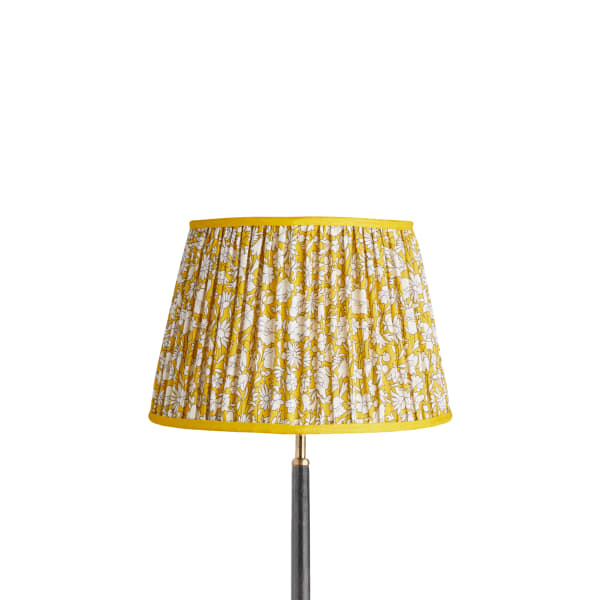 35cm straight empire shade in Liberty's 'Poppy Meadow' in mustard