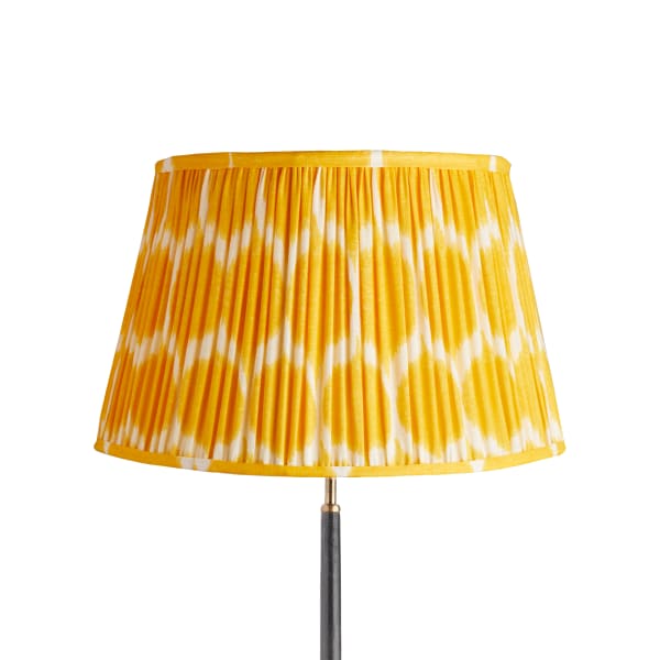 50cm straight empire printed linen ikat shade in yellow Yoda