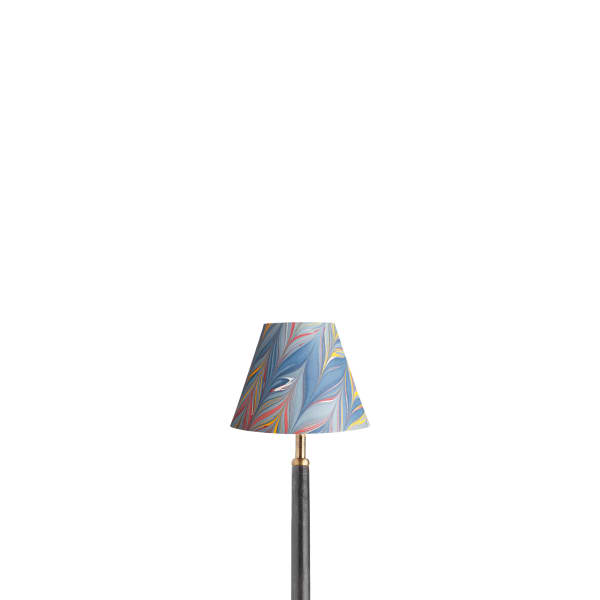 16cm empire shade in blue, yellow and red Brenta hand made marble paper