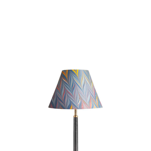 25cm empire shade in blue, yellow and red Brenta hand made marble paper