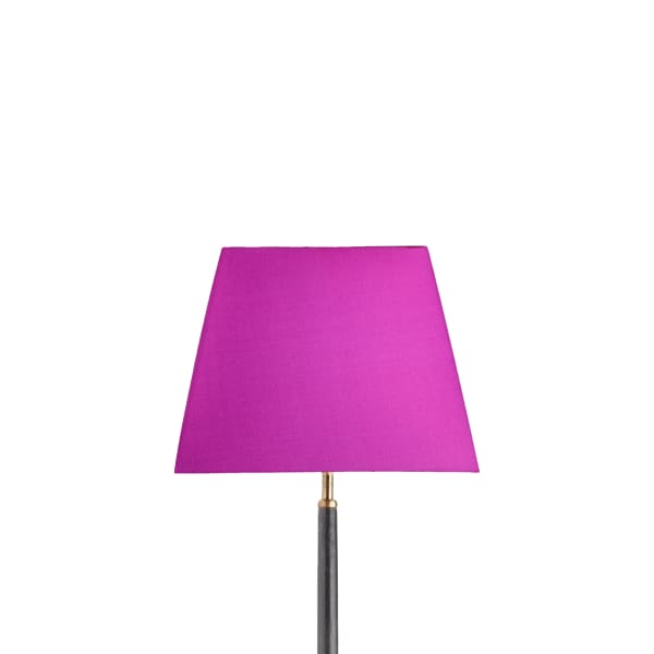 30cm tapered square lampshade in fuchsia dupion silk