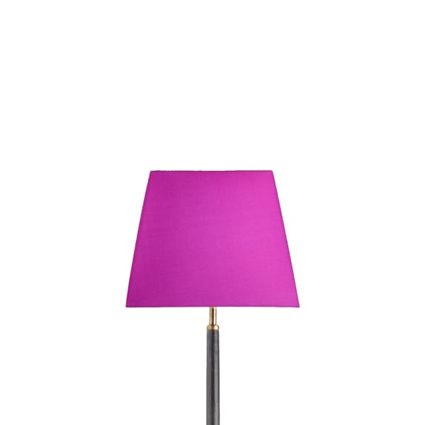 25cm tapered square lampshade in fuchsia dupion silk