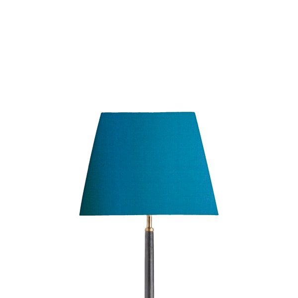 30cm tapered square lampshade in peacock dupion silk