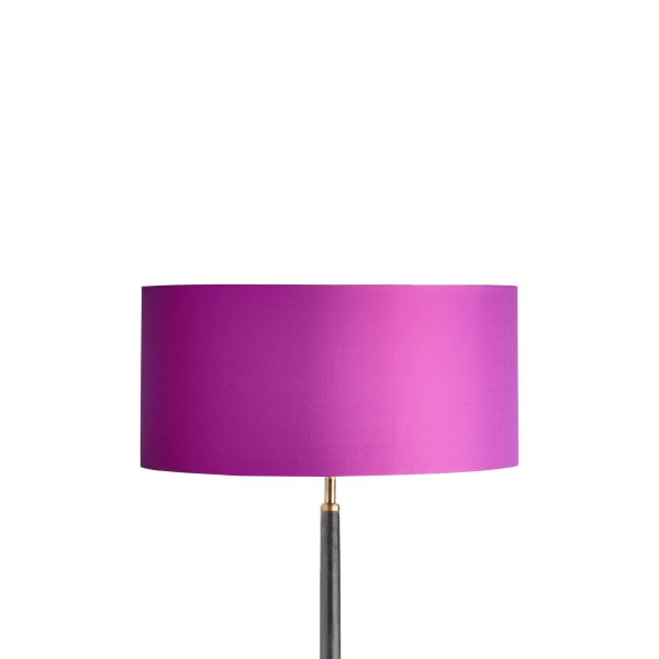 40cm short drum lampshade in fuchsia dupion silk