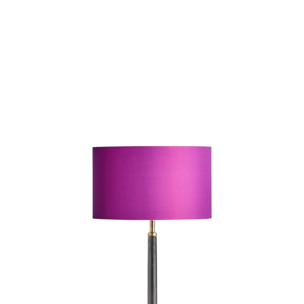 26cm short drum lampshade in fuchsia dupion silk