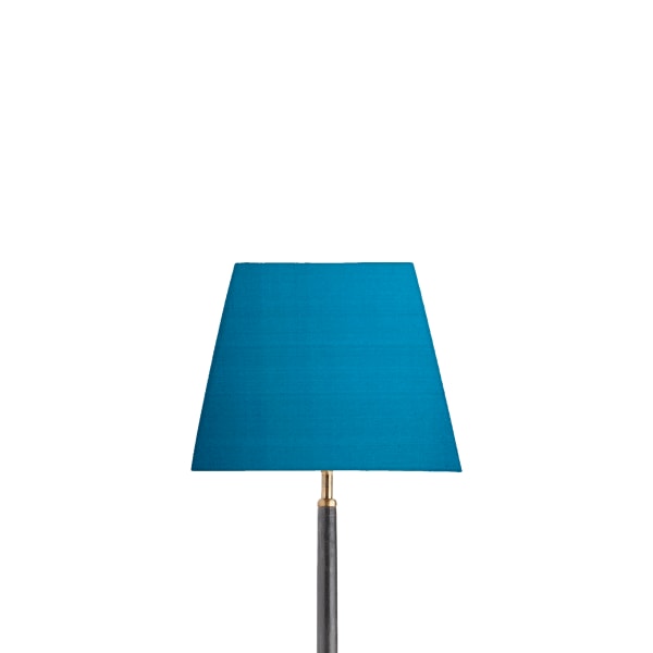 25cm tapered square lampshade in peacock dupion silk