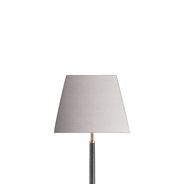 25cm tapered square lampshade in pewter dupion silk