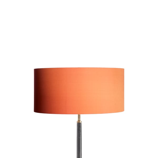 40cm short drum lampshade in saffron dupion silk