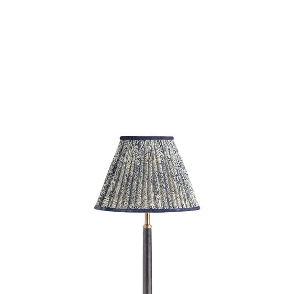 25cm empire shade in indigo Marigold linen by Morris & Co.