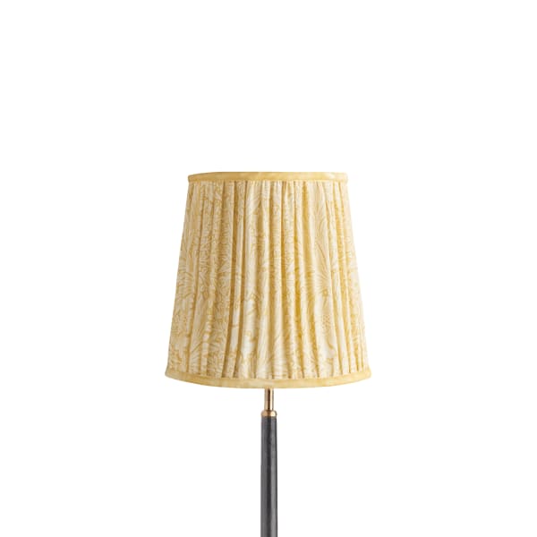 25cm tall tapered shade in Cowslip Marigold linen by Morris & Co.