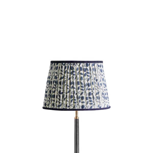 30cm straight empire shade in indigo Rosehip linen by Morris & Co.