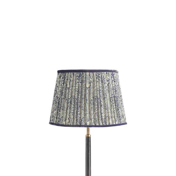 30cm straight empire shade in indigo Marigold linen by Morris & Co.