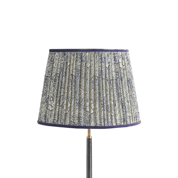 40cm straight empire shade in indigo Marigold linen by Morris & Co.