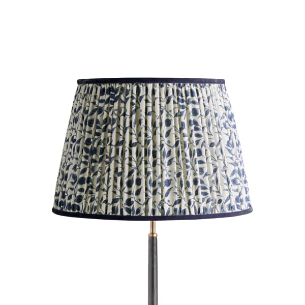 45cm straight empire shade in indigo Rosehip linen by Morris & Co.