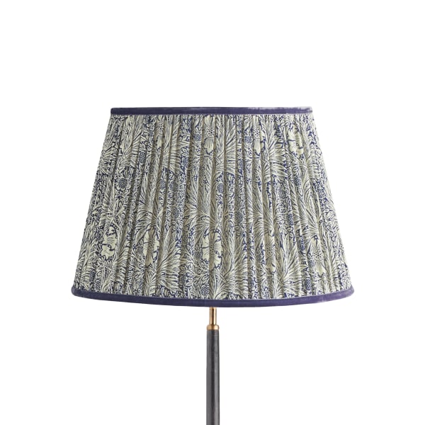 45cm straight empire shade in indigo Marigold linen by Morris & Co.