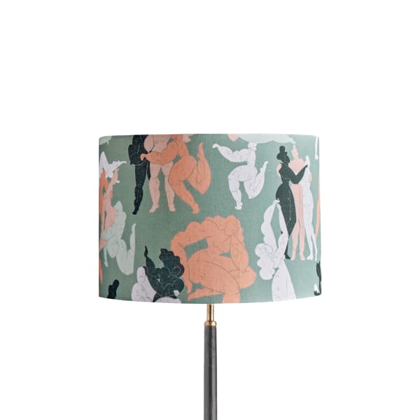 35cm drum shade in sage The Dance by Tamar Kalif