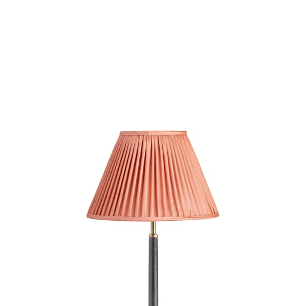 30cm empire gathered lampshade in coral silk