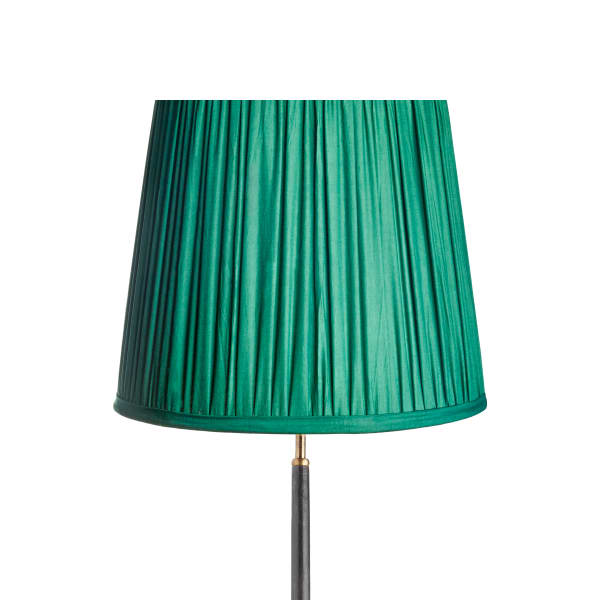 40cm tall tapered gathered lampshade in jade taj silk