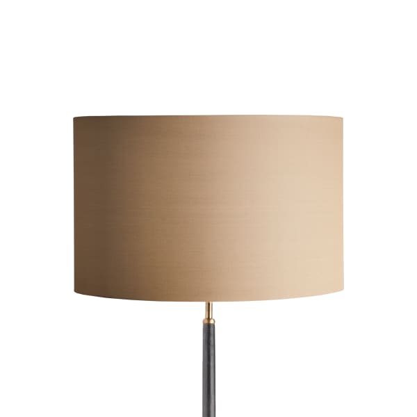 45cm drum lampshade in taupe dupion silk